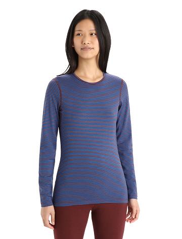 Dámské Jeden kus a sady Icebreaker Merino 200 Oasis Long Sleeve Crewe Thermal Top Blankyt | CZ 1184WNBY